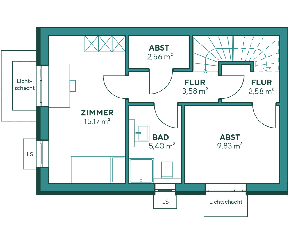 Grundriss Wohnung 2