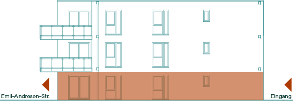 Frontansicht Wohnung 1