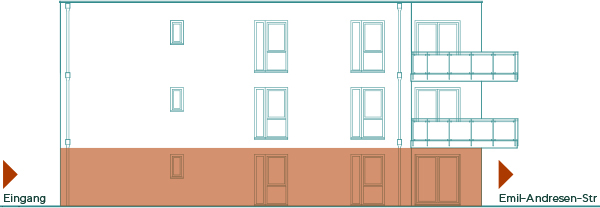 Frontansicht Wohnung 2