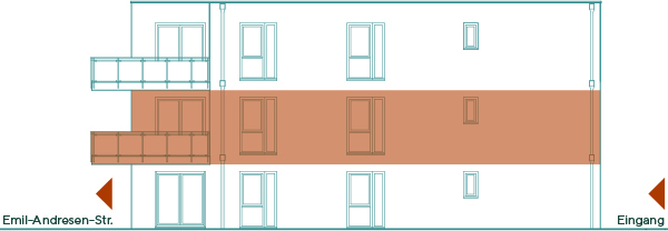 Frontansicht Wohnung 1