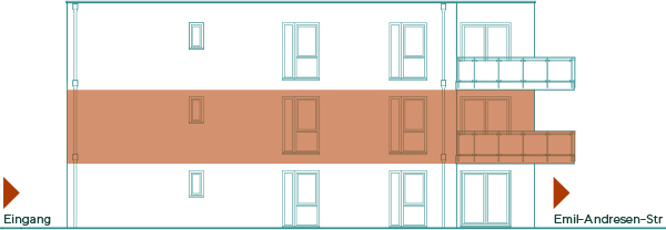 Frontansicht Wohnung 2