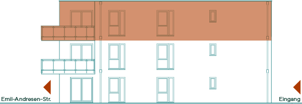 Frontansicht Wohnung 1