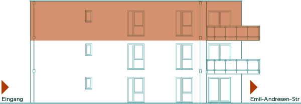Frontansicht Wohnung 2